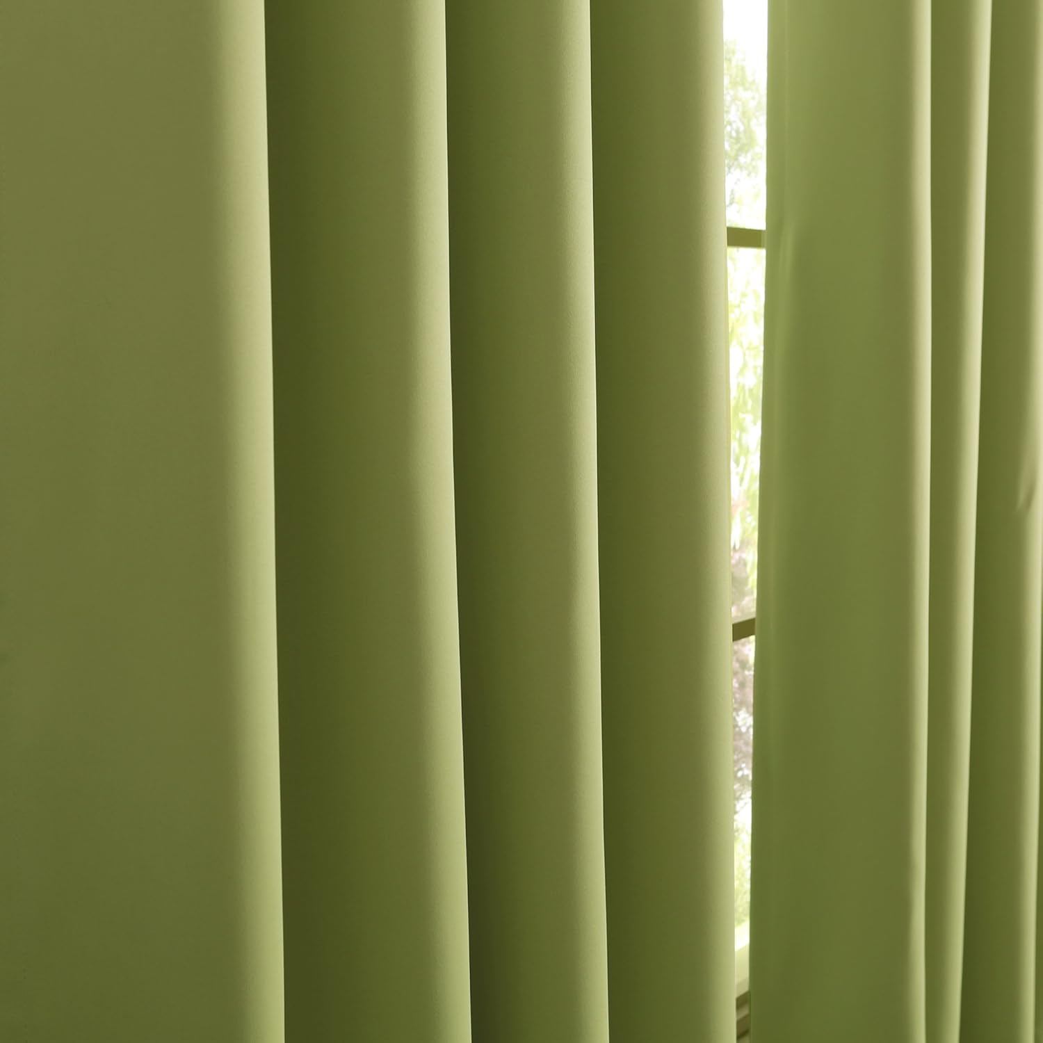 Best Home Fashion Closeout Blackout Curtains (52" W x 108" L, SIL Avocado)