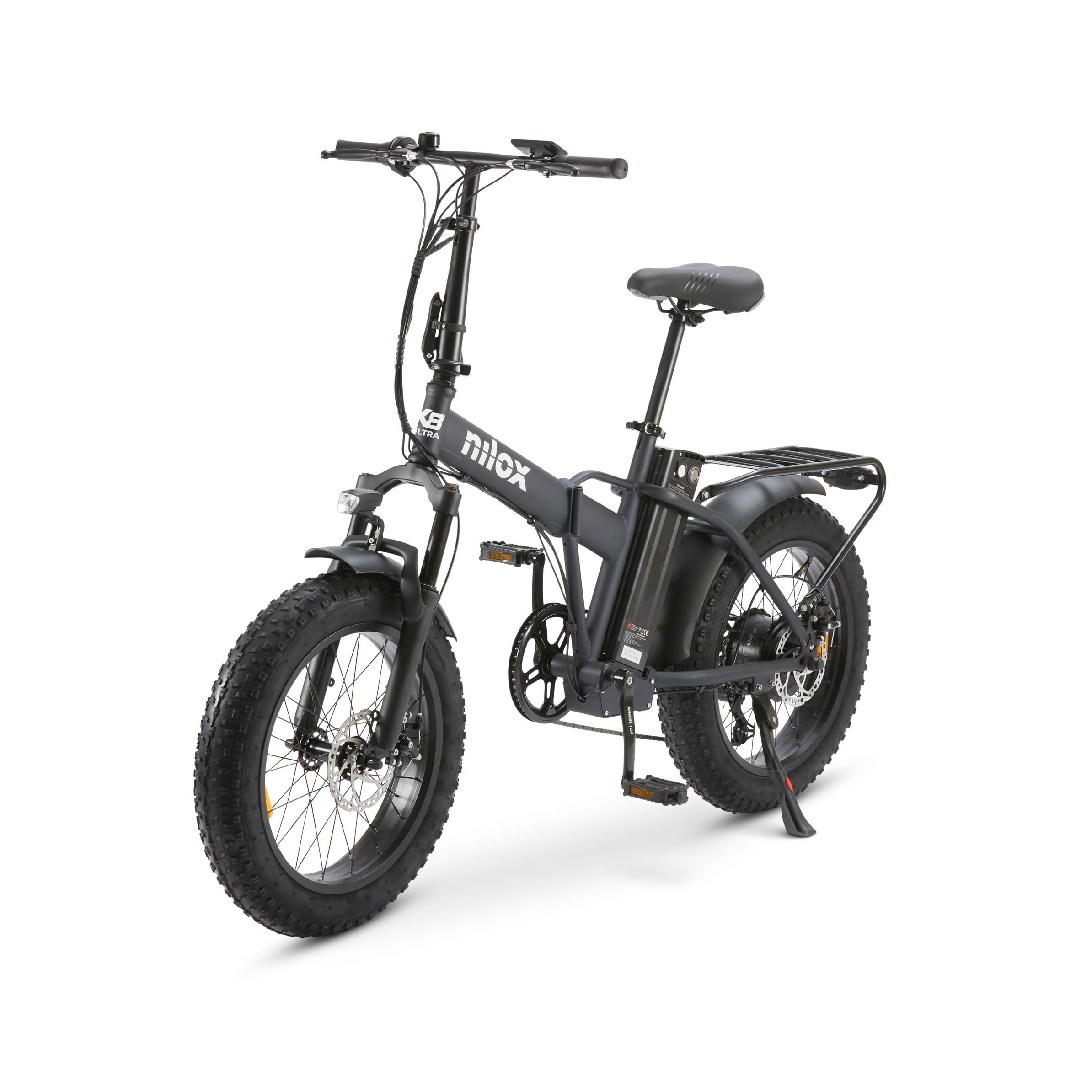 Nilox, Ebike X8, Bici Elettrica, Fino a 70 km di Autonomia, Fino a 25 km/h, Motore 36V/250W