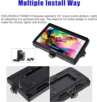 Amazon.com : FEELWORLD FW568 V3 6 inch On-Camera Field Monitor, 3D Amazon.com : FEELWORLD FW568 V3 6 inch On-Camera Field Monitor, 3D