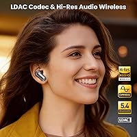 Vista 2 de TOZO NC20 Auriculares inalámbricos con cancelación activa de ruido, auriculares Bluetooth de sonido Hi-Res LDAC, auriculares con 6 micrófonos AI