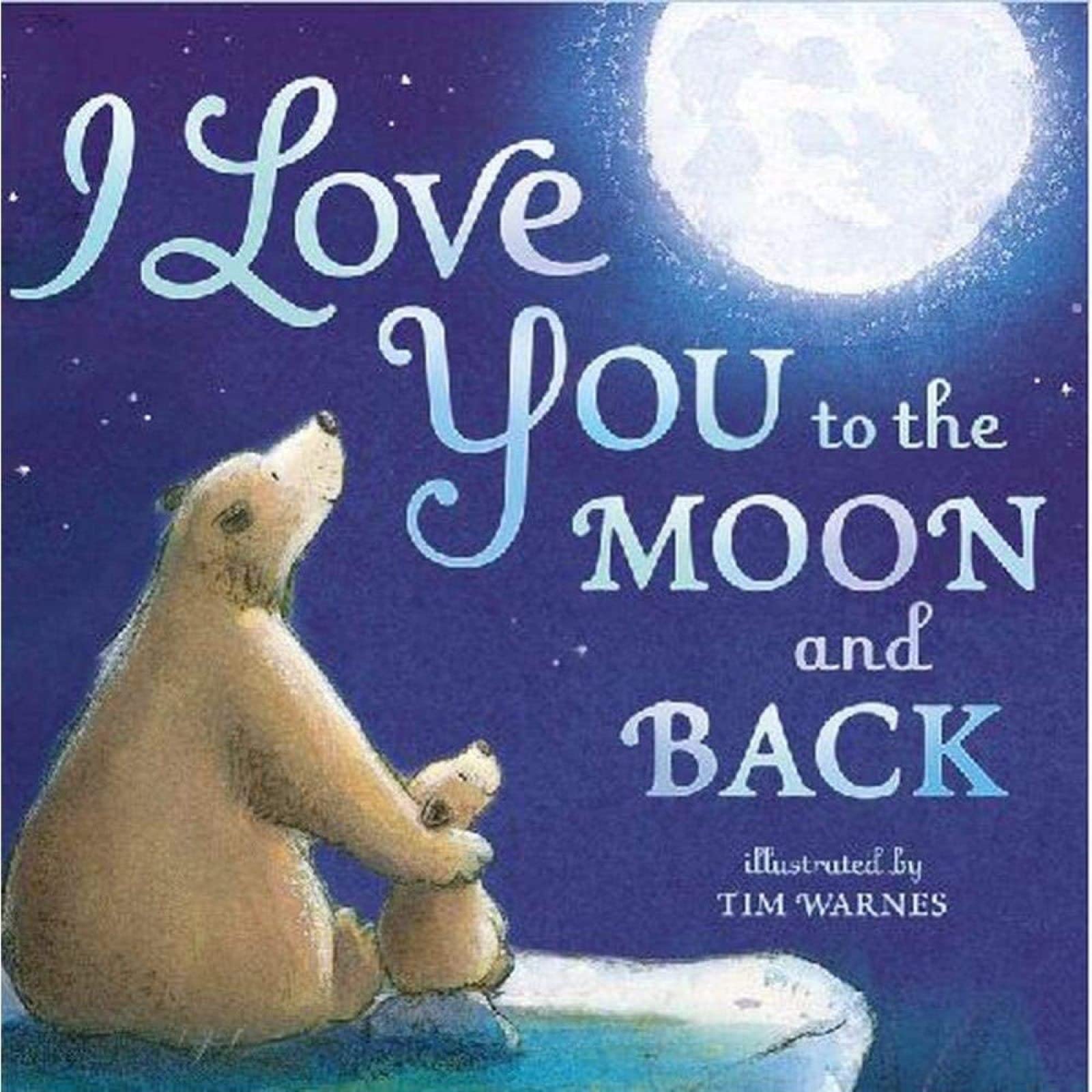 5D Diamond Painting Kits for Adults Kids Polar Bear I Love You to The Moon and Back - Crystal Rhinestone Diamond Embroidery Paintings Great for Home,Office,Wall Decor -11.8×15.7inch(Square Drill)