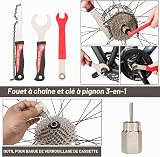 BIKE HAND Bicycle Tool Case, Complete Bicycle Tool Set, Professional Repair Kit with 18 Parts with Transport Case, Black and Red Bicycle Tool Set - 6