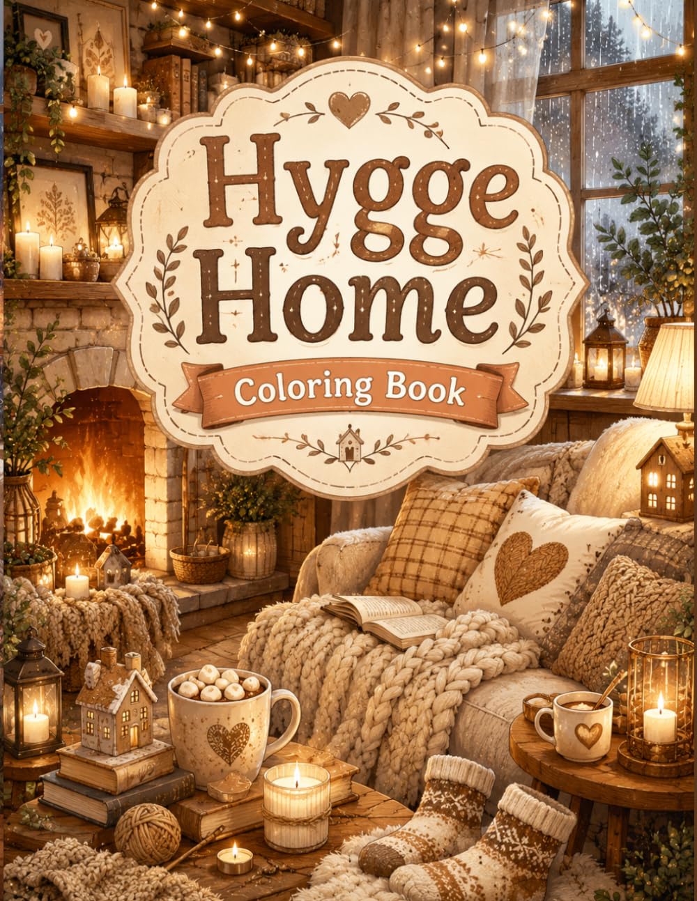 Hygge Home Coloring Book: Cozy and Relaxing Home Scenes to Color