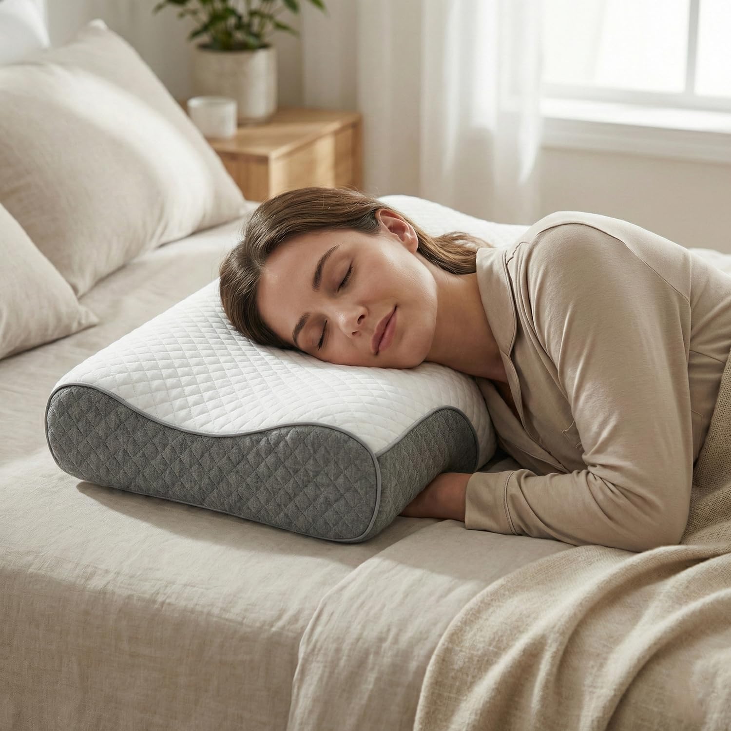 AYKA Neck Pillow (Knitted Fabric, Cervical Small (Pack of 4))
