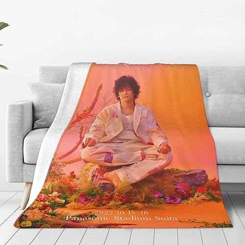 Fujii Singer Kaze - Manta ligera de felpa y acogedora manta de franela para cama, sofá, lavable, mullida, suave, manta de microfibra cálida, regalos