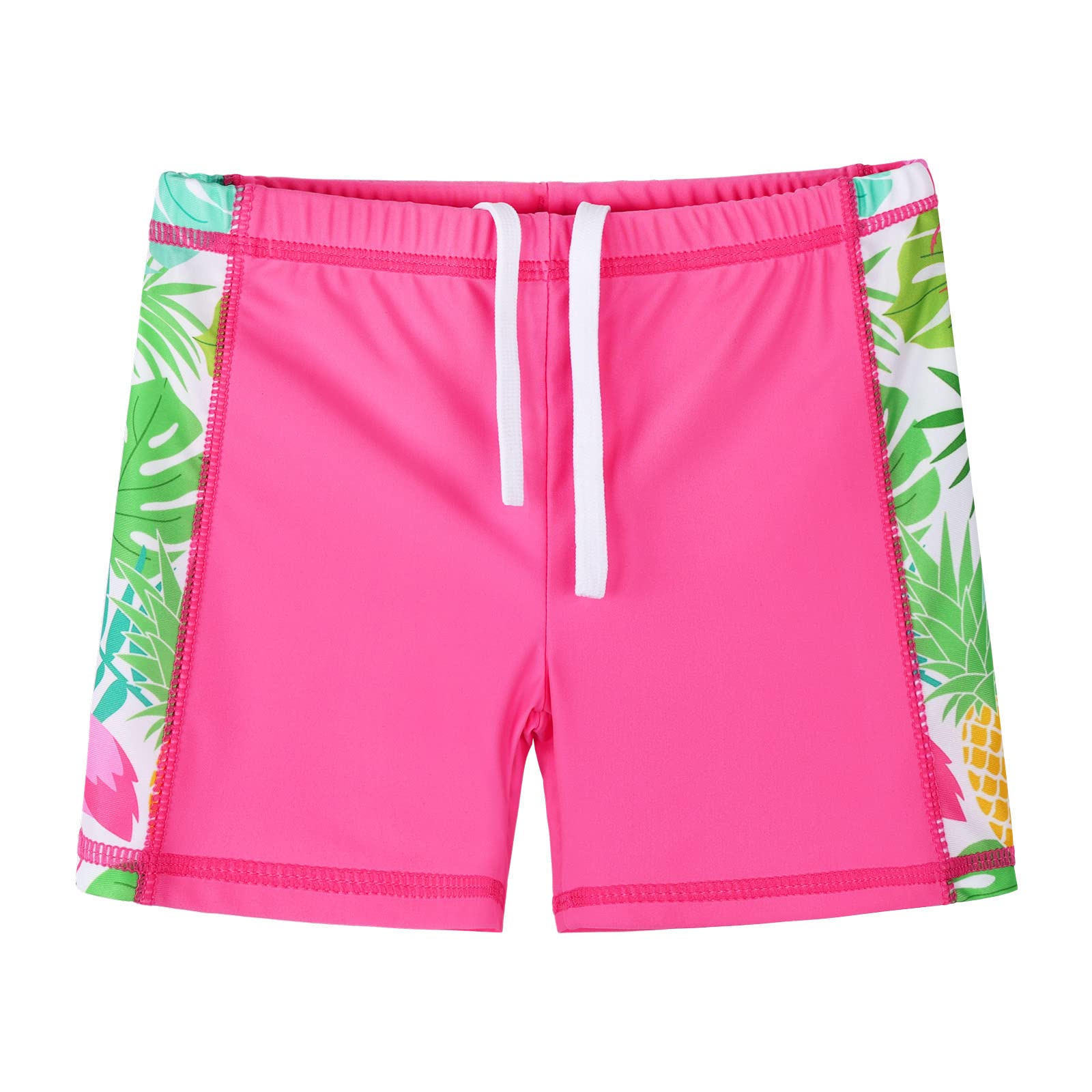 HUAANIUE Filles Enfants Maillot de Bain 2 Pièces Enfants Filles Plage Combinaison de Bain à Manches Courtes 2-12 Ans