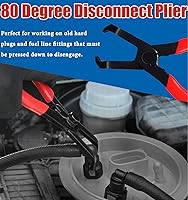 Vista 3 de Herramienta de desconexión de línea de combustible 4 en 1: juego de alicates con alicates de 80°, removedor de manguera, pinza de filtro