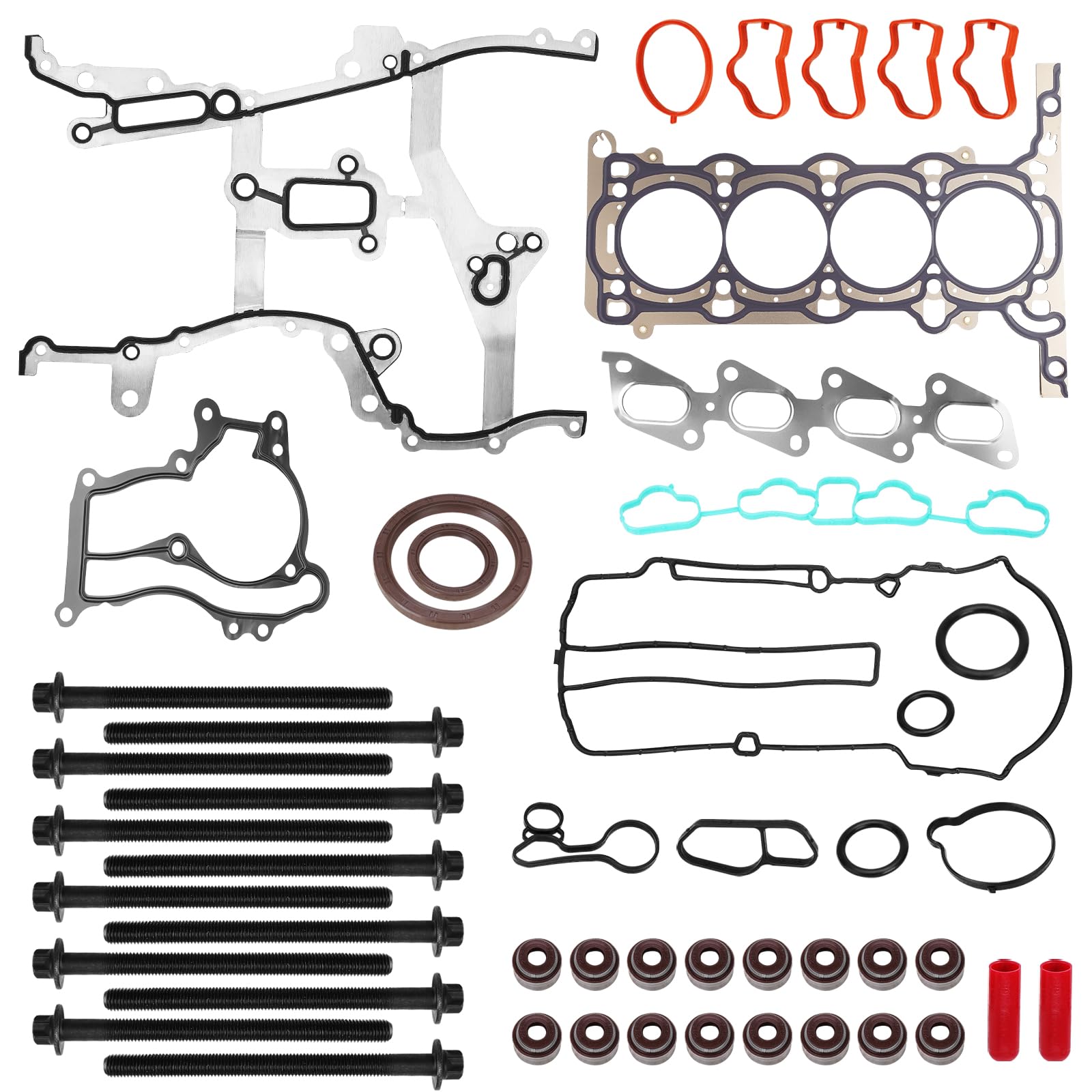 1.4 l engine cylinder head gasket kit with bolt compatible with 2011 2012 2013 2014 2015 2016 chevy chevrolet cruze sonic trax, 2013-2016 buick encore hs54898, hs26540pt-1, hscv001, hgs345