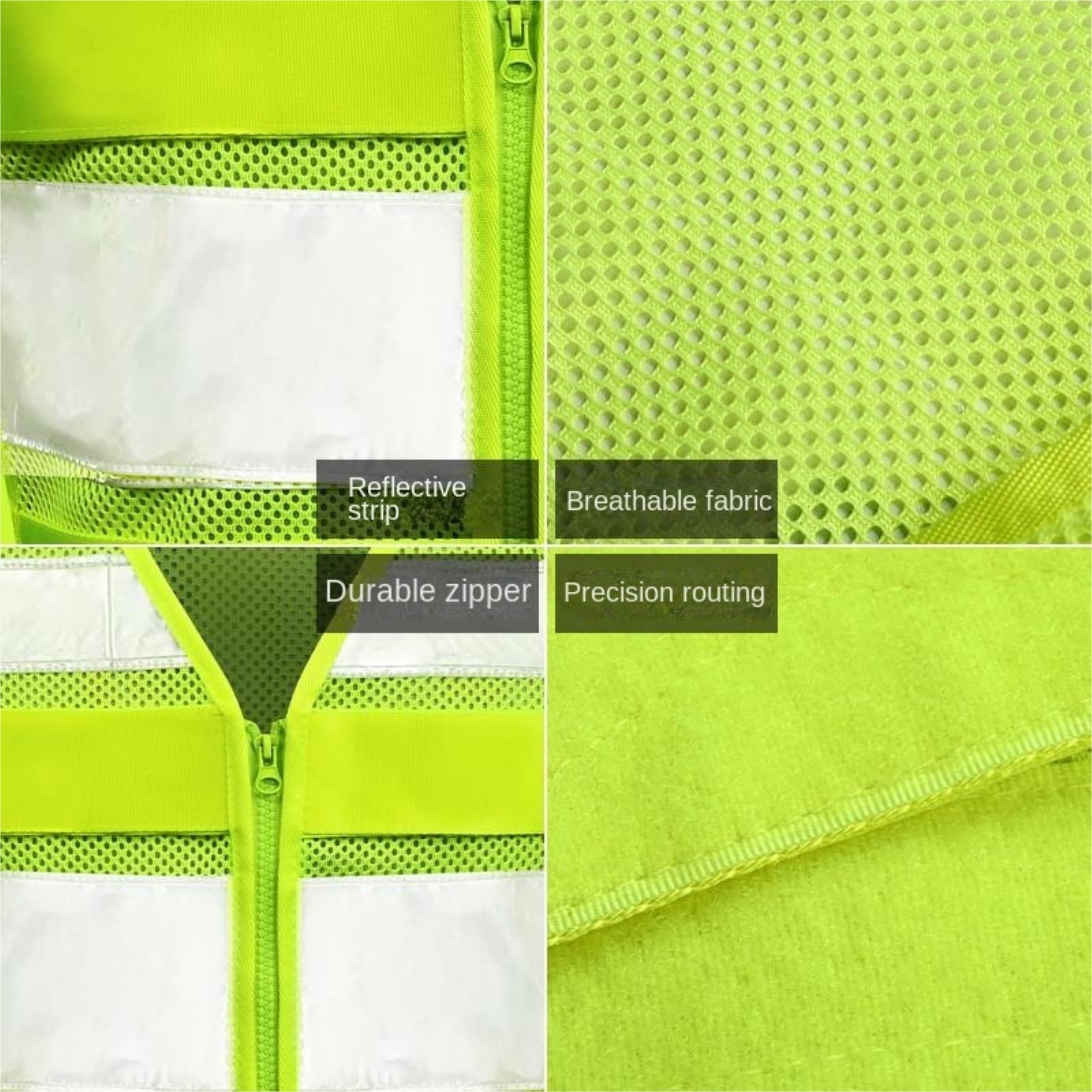 Gilet di Sicurezza Riflettente attività All'aperto Giubbotto Riflettente Leggero di Sicurezza for Pattuglie Notturne(XL)