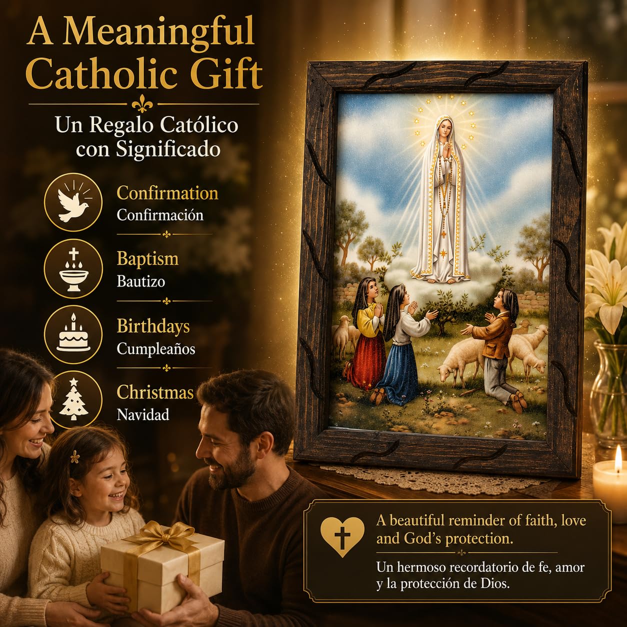 Amazon.com: Mrcjsales- Our Lady of Fatima image Virgen de Fatima