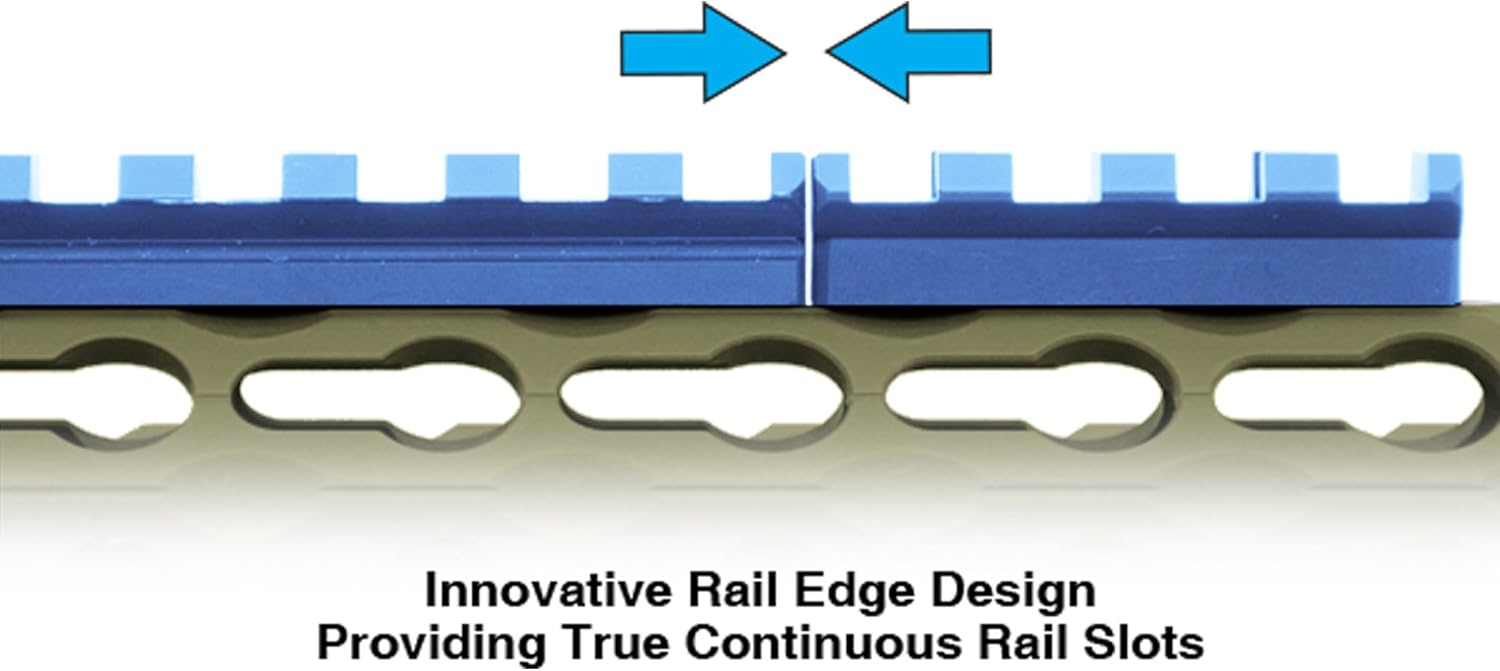 UTG PRO 8-Slot Keymod Picatinny Rail Section-OD Green