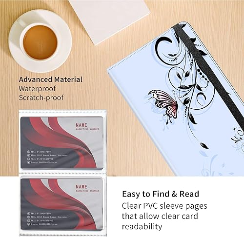 Miniatura 5 de Soporte para tarjetas de crédito, organizador de tarjetas de visita con capacidad de 240 tarjetas para hombres y mujeres, ideal para negocios,