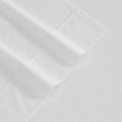 Miniatura 4 de Eddie Bauer - Juego de sábanas tamaño King, juego de ropa de cama de percal lavado con bolsillos profundos, súper suave, 100% algodón de lujo con