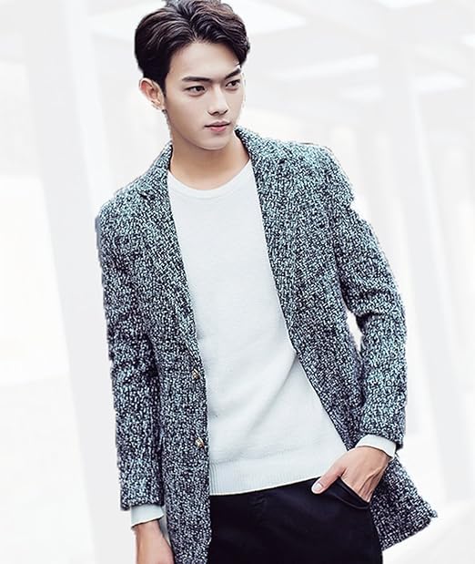 Amazon Jingchuanテーラードジャケット メンズ アウター ジャケット コート テーラード シングル ツイード スリム カジュアル メンズコート Xl グレー コート ジャケット 通販