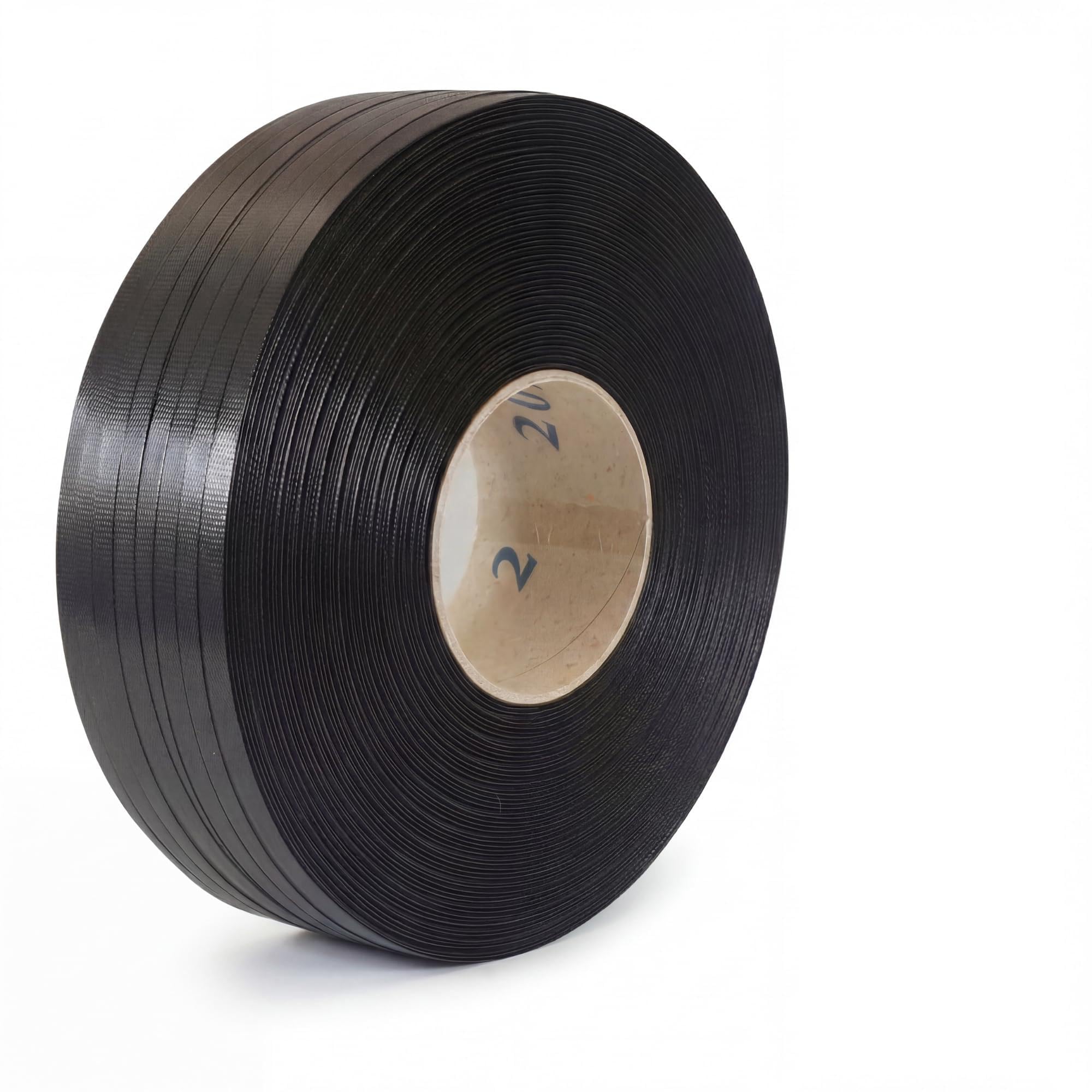 Cinta de fleje de polipropileno PP 13 mm x 0,8 mm 150 mm 1200 m Negro
