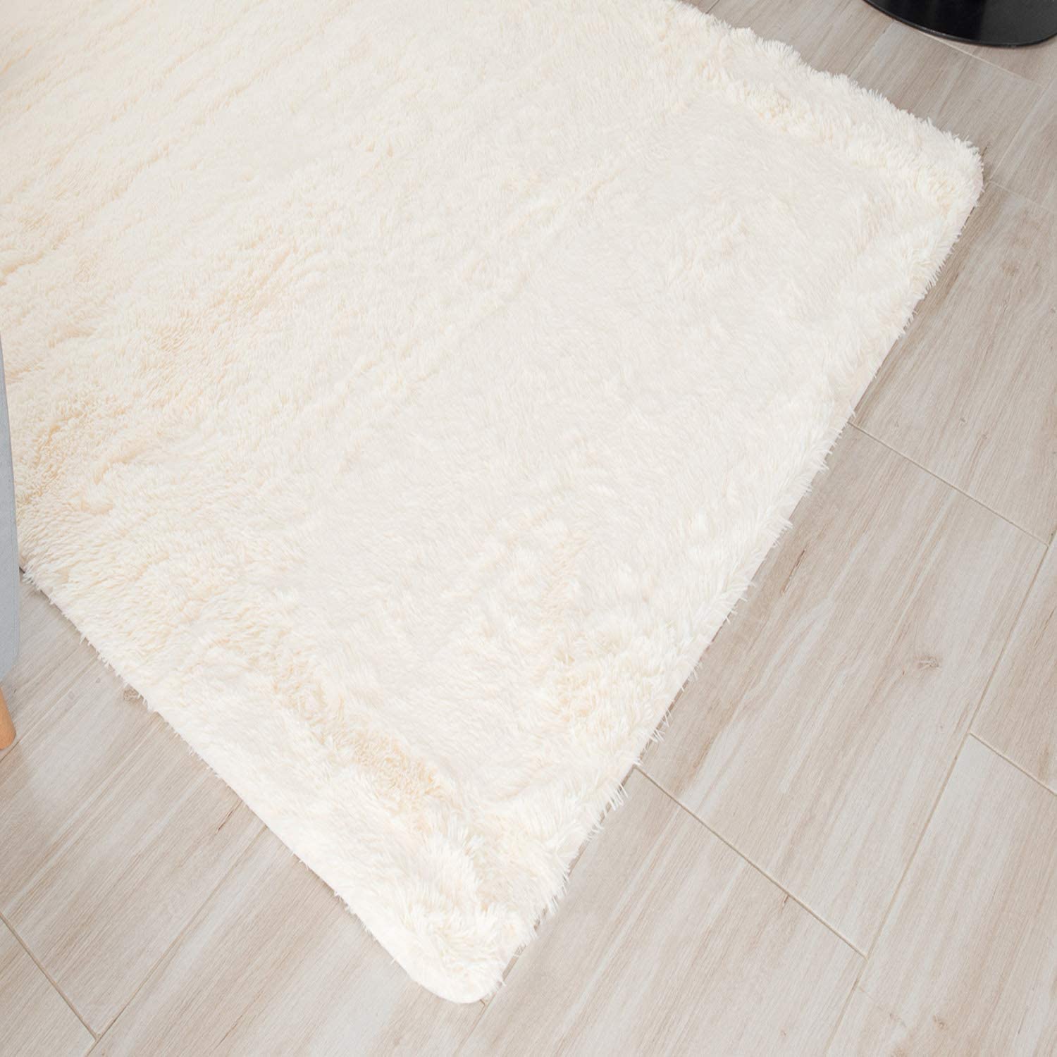 Carpeto Rugs Alfombra Moderna de Salón Grande de Pelo Largo - Alfombras de Habitación de Matrimonio, Dormitorio y Comedor - Alfombras de Salón Modernas - Crema - 200 x 300 cm