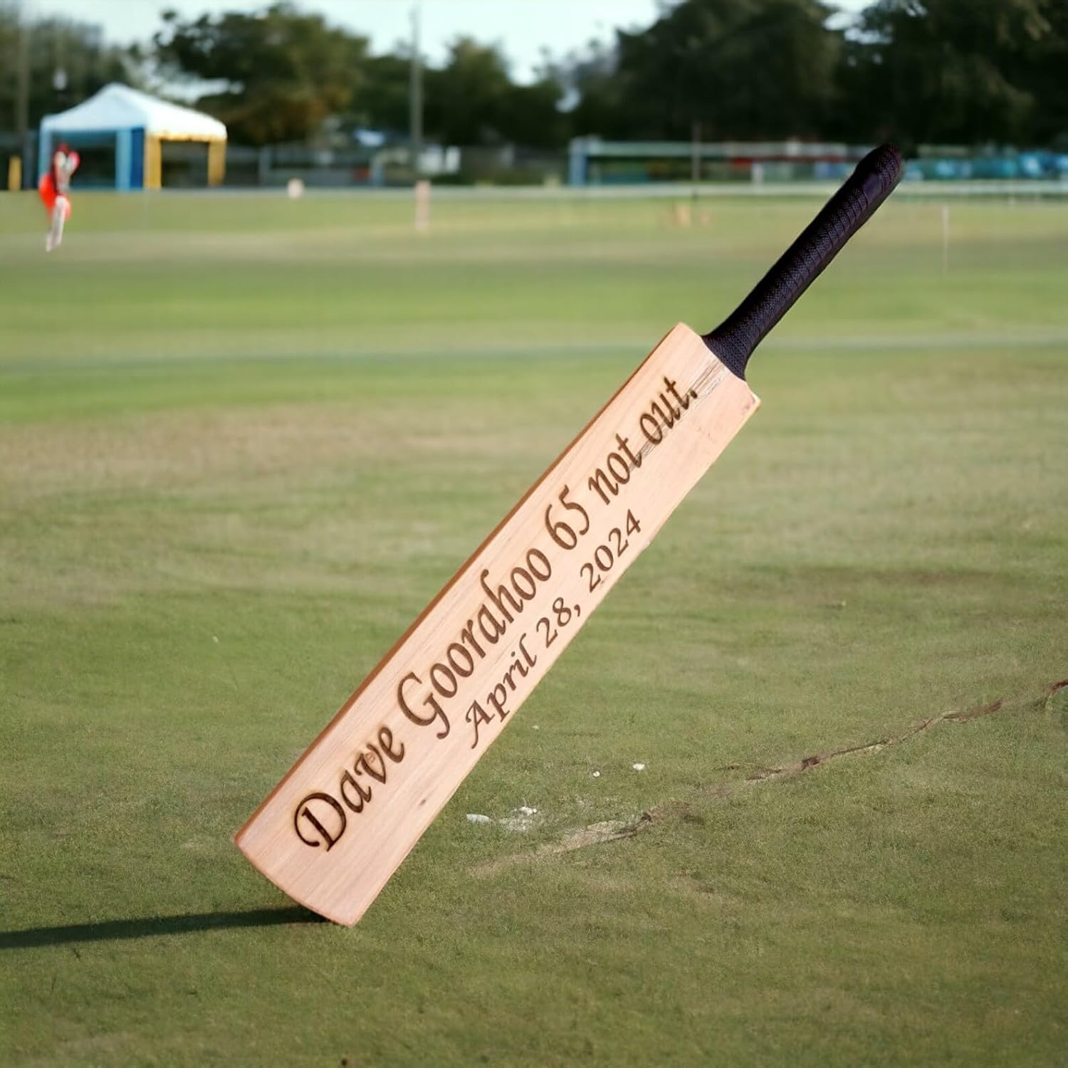 Laser Engraved Personalized Cricket Bat, Bespoke Cricket Gift, Your Text on Cricket Bat, Full Size