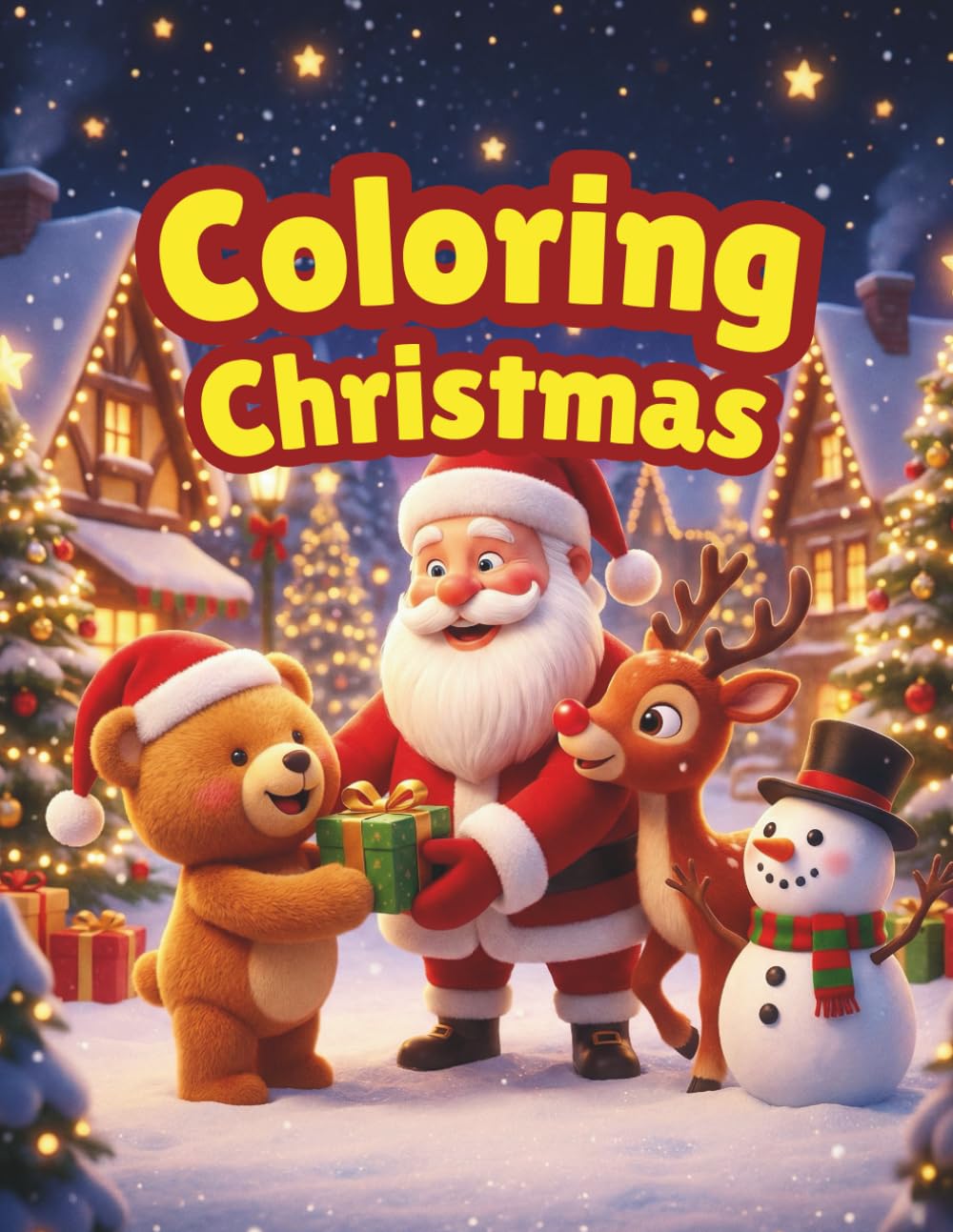 Coloring Christmas: The Ultimate Coloring Book for the Whole Family!: Ideal Gift for Children - Detailed Illustrations in Family Size. 80 Exclusive Designs to Relax and Celebrate.