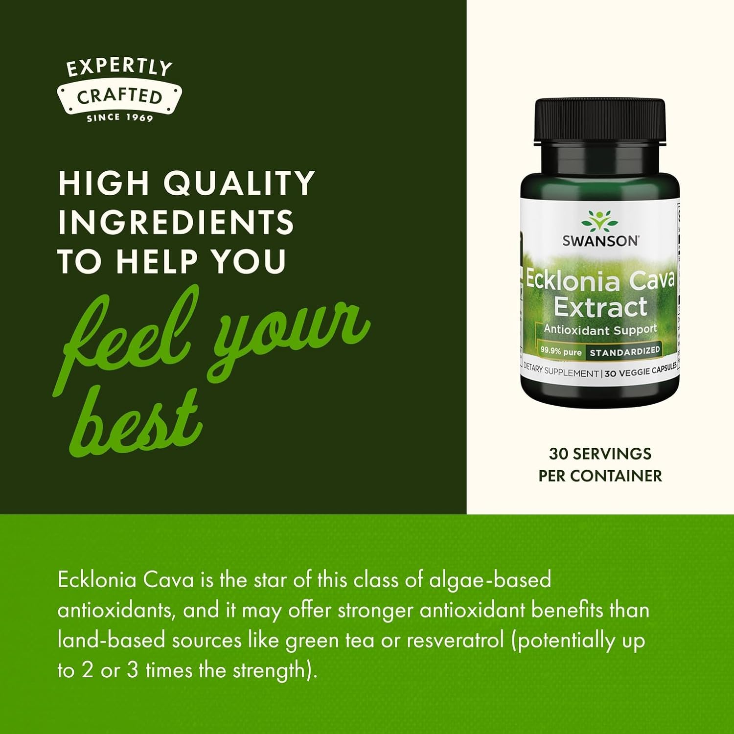 Swanson Ecklonia Cava Extract - Standardized 30 Veg Caps (2 Pack) - Image 5