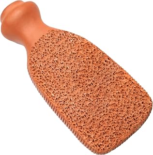 QUBA LINEN 2-Sided Pumice Stone for Feet - Terra Cotta Callus Remover & Foot Scrubber for Smooth Hands, Elbows, Heels