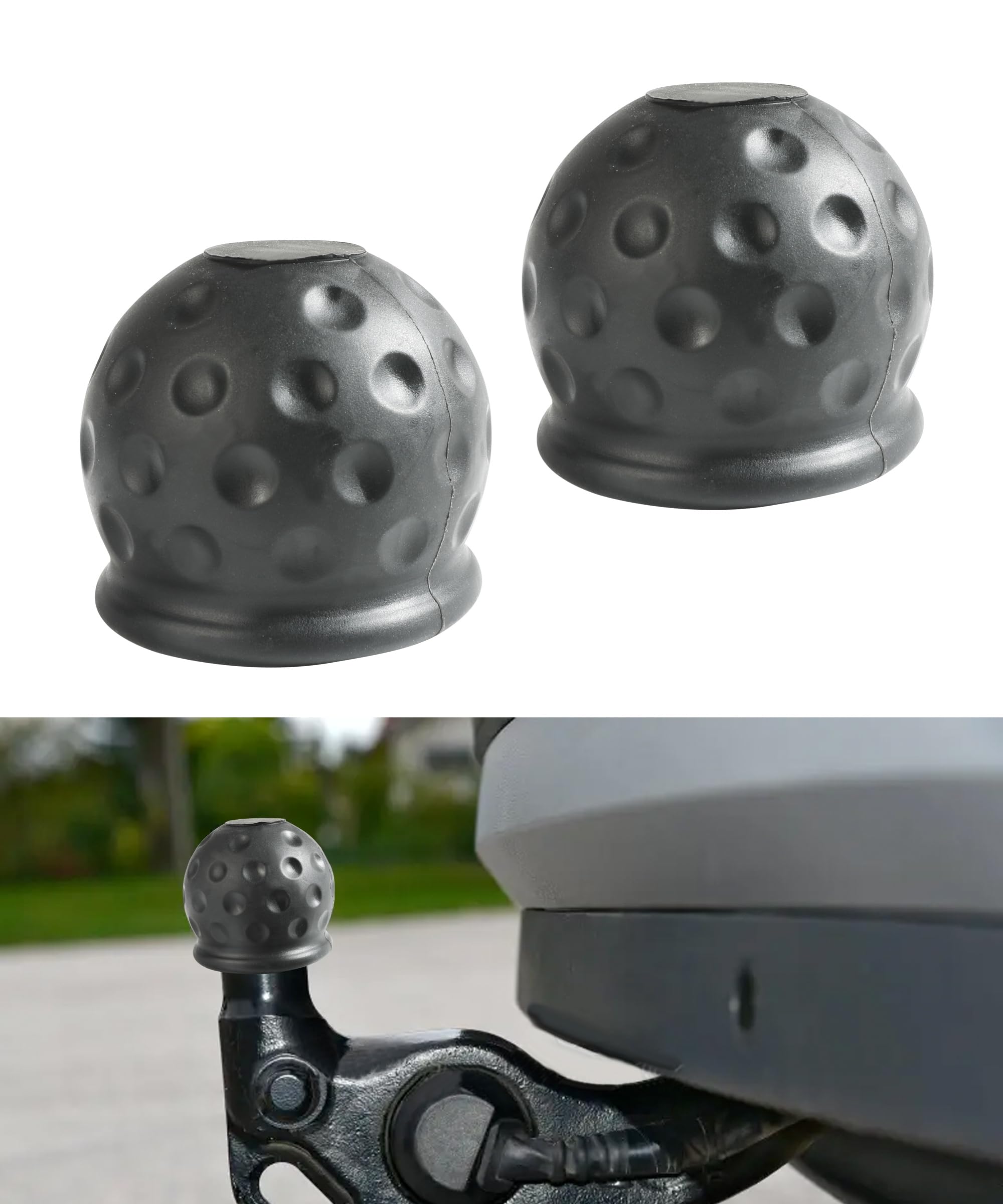 2 Coperture Gomma Per Gancio Traino - Protezione Antiruggine Per Auto E Camion