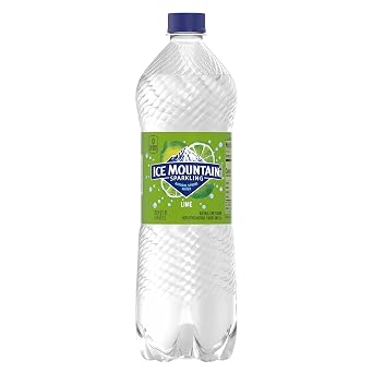 Ice Mountain Sparkling Water, Zesty Lime, 33.8 oz. Bottle