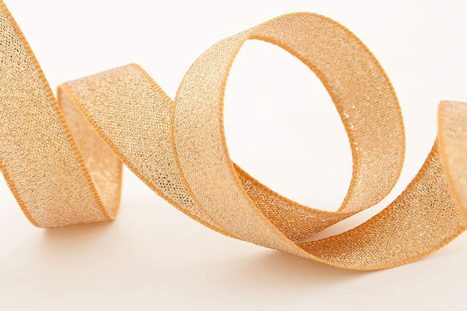 Berisfords 9165 20 m x 15 mm Glitz and Glamour Metallic Lame Ribbon, Dark Gold