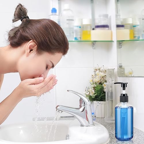 Miniatura 6 de 48 botellas de plástico de 8 onzas dispensador de botellas de champú y acondicionador dispensador de jabón de manos transparente botellas vacías