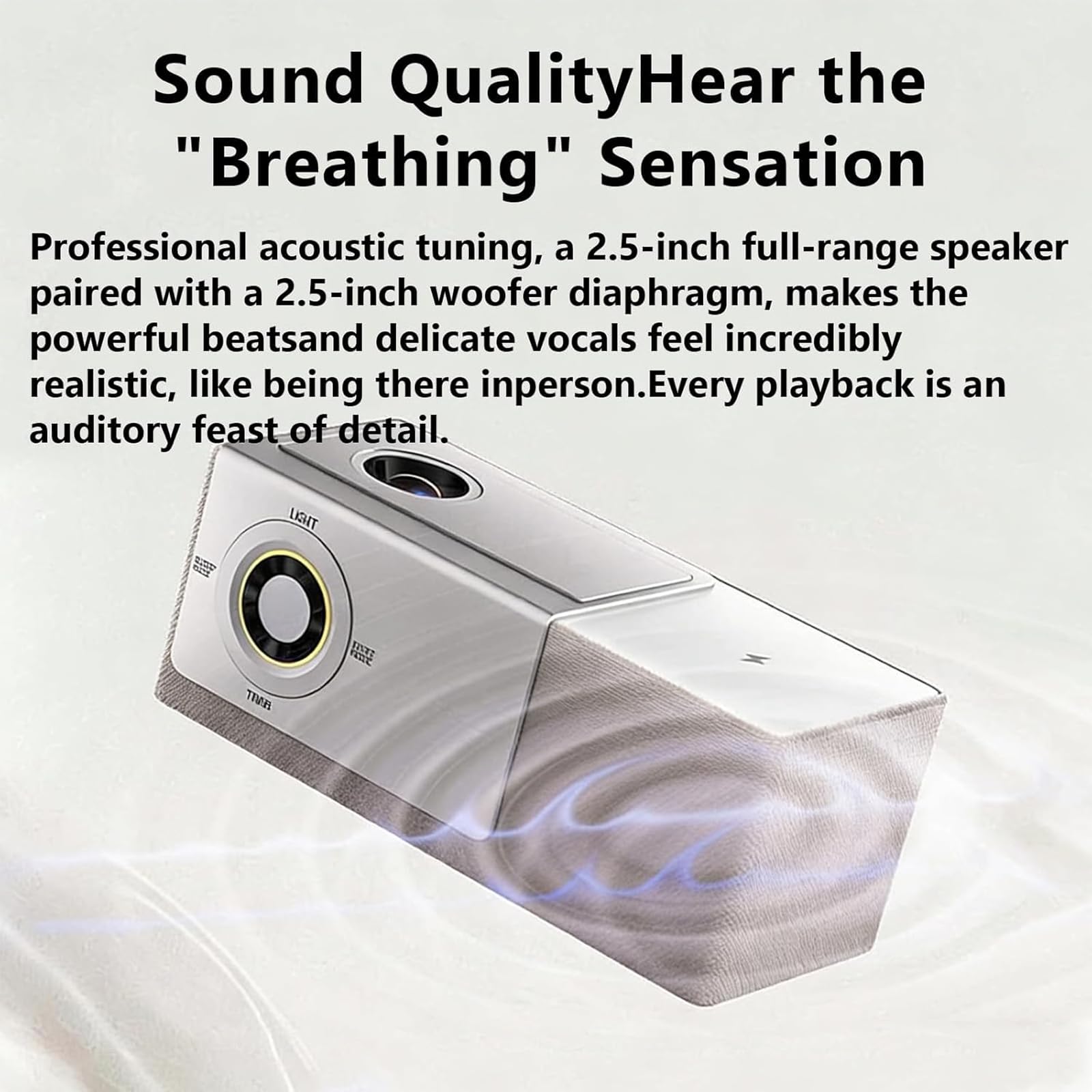 Altoparlante Bluetooth con suono HiFi portatile, schermo flip da 5,4 pollici, illuminazione ambientale, display con testi, ideale per feste in casa e all'aperto
