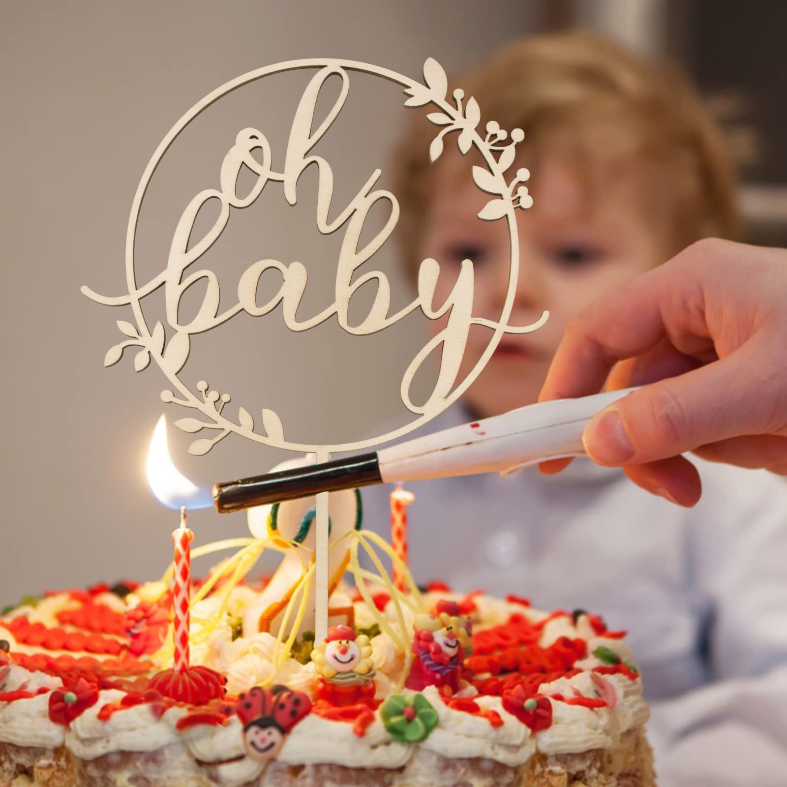 Boho Cake Topper Set – Gänseblümchen, Discokugeln & Bälle Für Hippe Geburtstagstorten