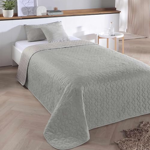 Delindo Lifestyle Couvre-lit Belford Gris Clair pour Lit …