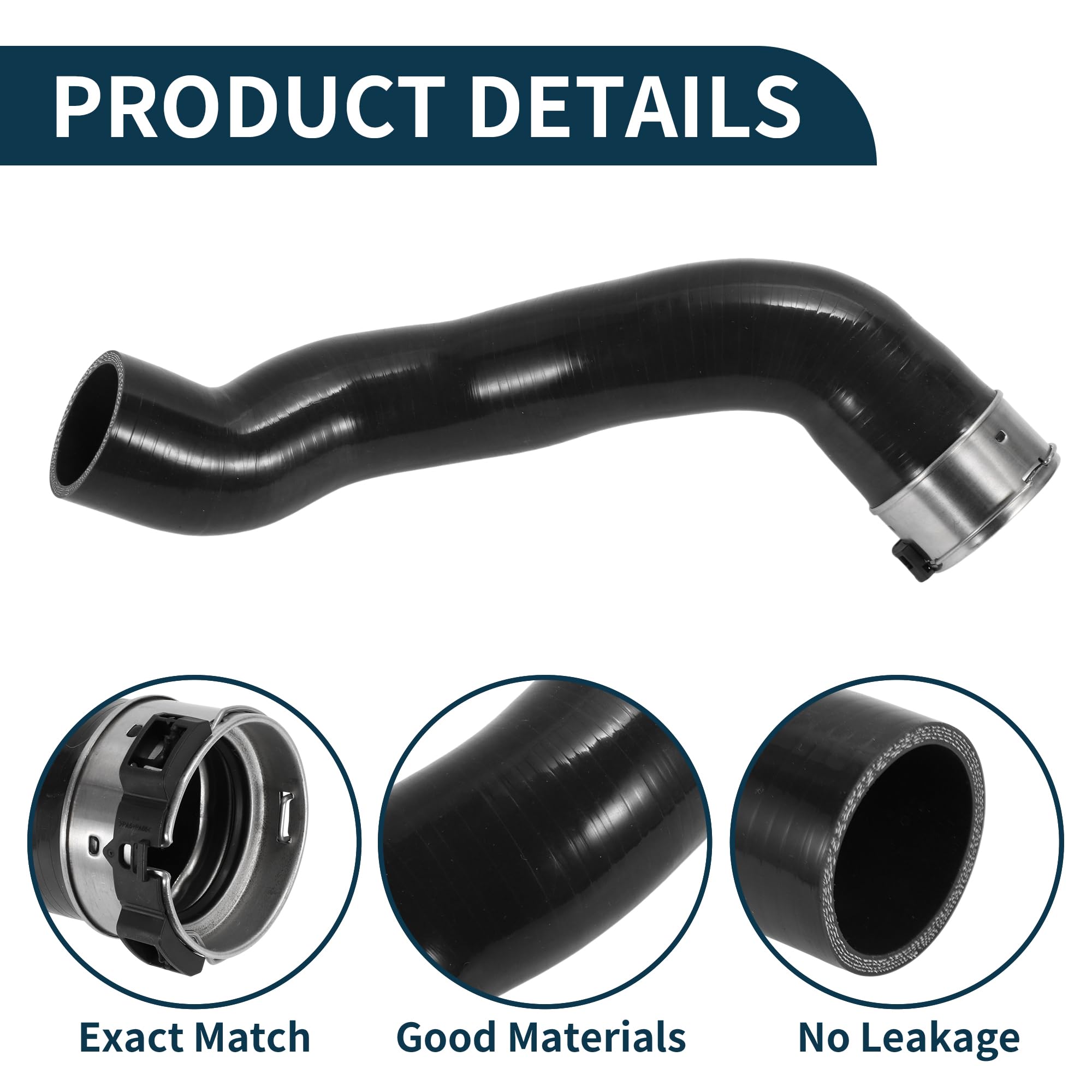 Motoforti Tuyau De Radiateur Tuyau De Chauffage Pour Dacia Duster 2019- No.144607725R En Caoutchouc Noir 1 Pc