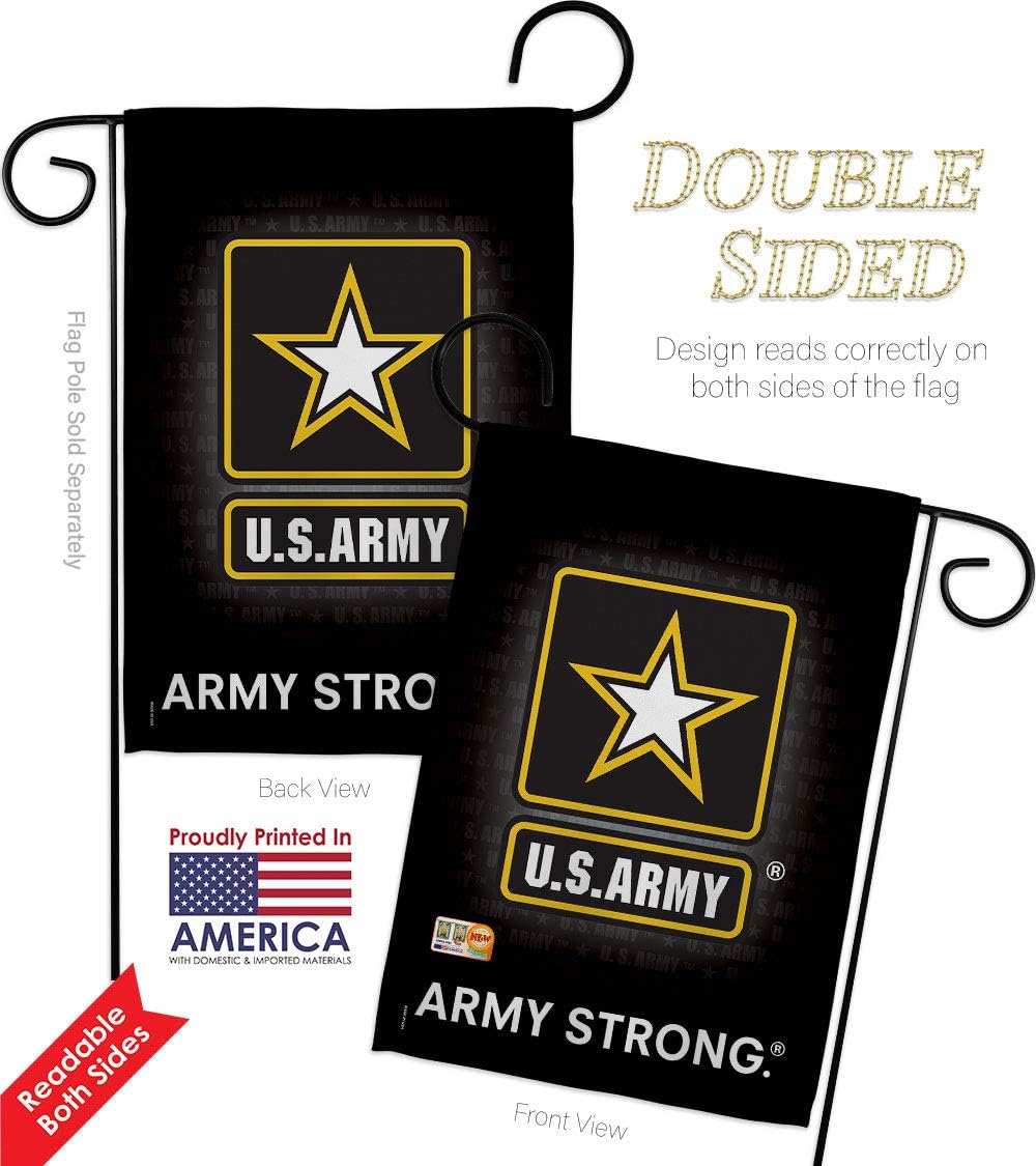 US Army Garden Flags Pack Armed Forces Rangers United State American Military Veteran Retire Official Support Our Troops Small Decorative Gift Yard House Banner Double-Sided Made In USA 13 X 18.5