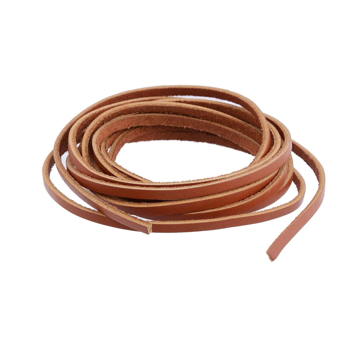 Lify Leather Cord/Bracelet Cord/Necklace Cord-3MM Thick-Tan Color - 60CM Long- 1Pair-image-44