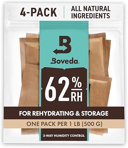 Miniatura 10 de Boveda 62% RH Tamaño 8-10 Paquete Control de Humedad de Dos Vías - para Almacenar 1 oz - Absorbente de Humedad para Pequeños Contenedores de