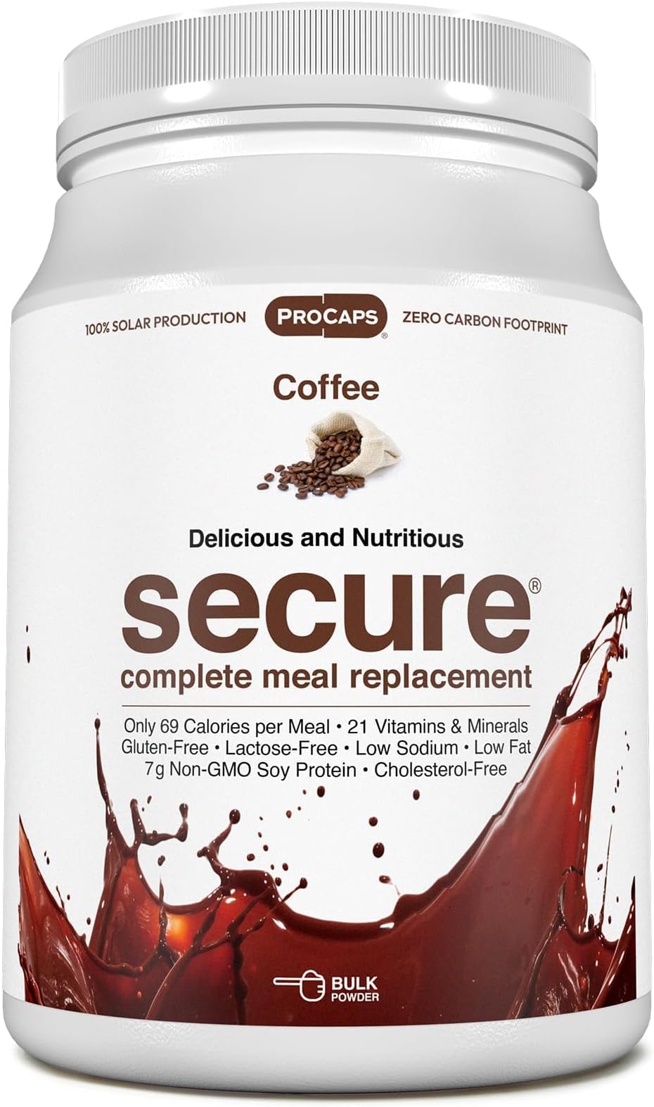 Secure Soy Complete Meal Replacement, 60 Servings - Coffee
