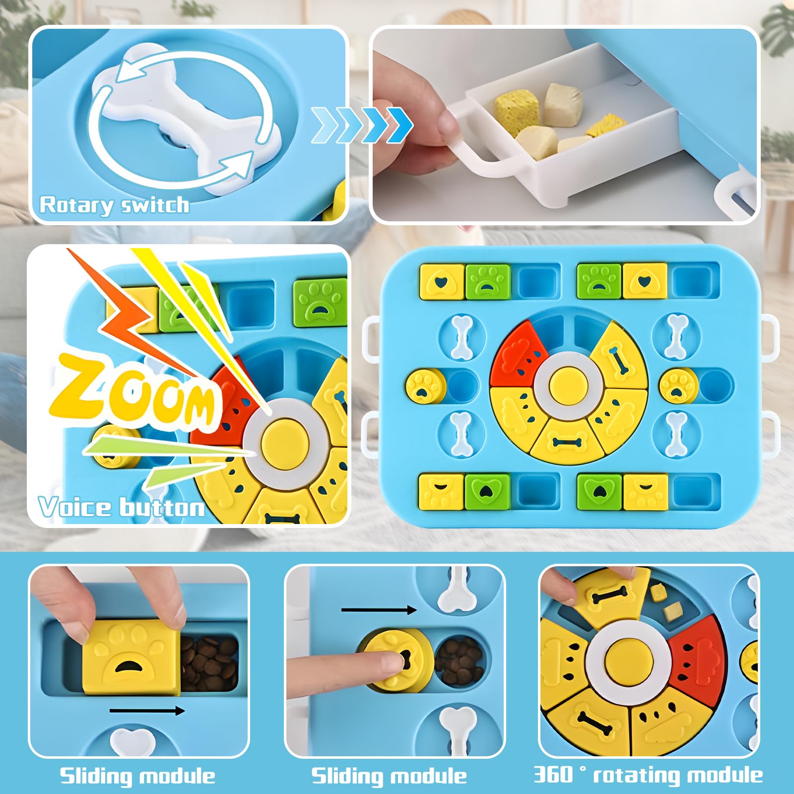 Gioco Interattivo Per Cani Indistruttibile - Dispenser Cibo Con Labirinto, Giochi Mentali E Olfattivi - Foto 6