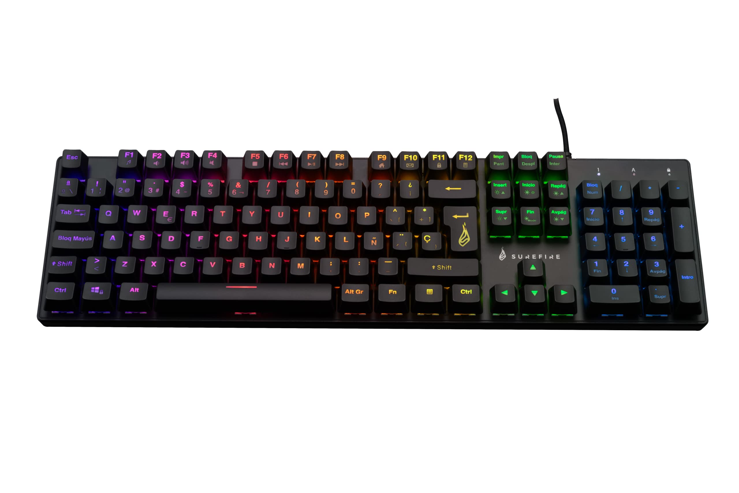 Buy SureFire Kingpin M2 Mechanical Gaming Keyboard, Spanish, Gaming