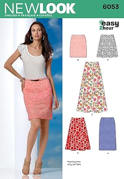 New Look 6053 Misses Skirts Sewing Pattern, Size A 8-10-12-14-16-18