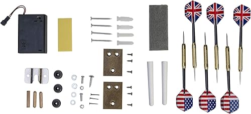 Miniatura 6 de DMI Sports - Juego de dardos en gabinete, incluye iluminación LED u opción de puntuación electrónica