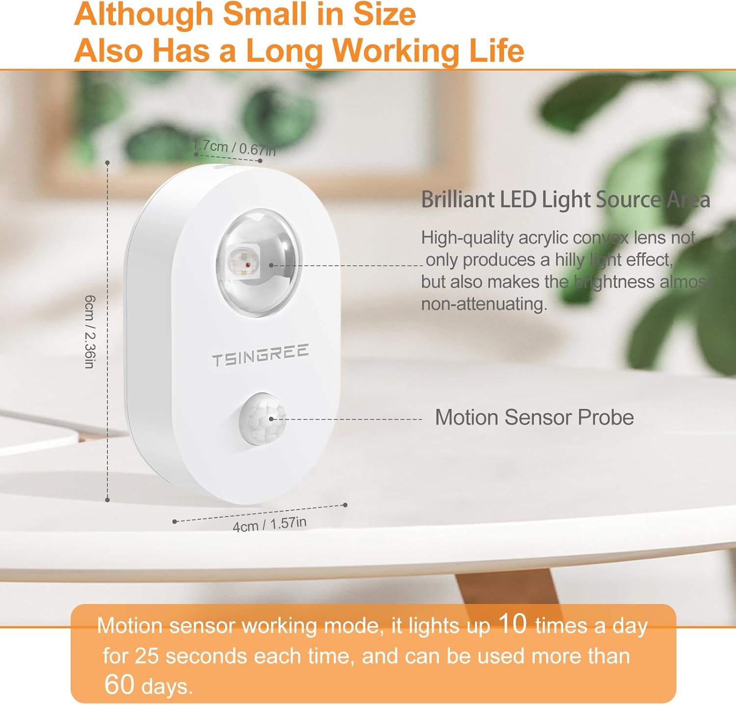 Motion Sensor Wireless Under Cabinet Lighting, Night Lights, Type-C USB Rechargeable, 8 Colors, 2 Scene Mode, Stick on, Hilly Light Effects, Small Decoration Lights for Hallway, Cupboard.