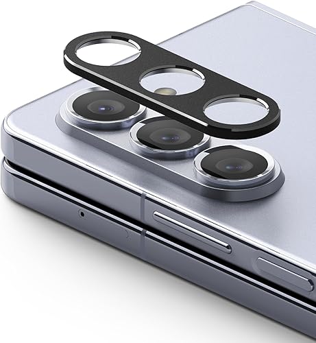Ringke Estilo de cámara elegante marco de aluminio compatible con protector de lente de cámara Samsung Galaxy Z Fold 5, cubierta protectora de metal