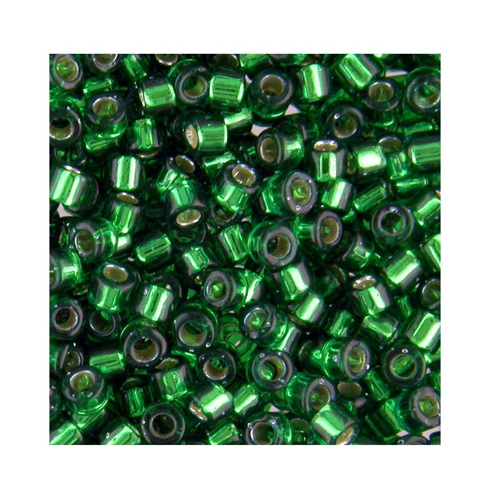 Miyuki Delica Size 11 DB605 Silver Lined Emerald Qty 5 Grams
