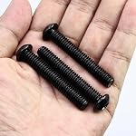 5/16-18 x 2 Button Head Socket Cap Screws, Stainless Steel 18-8(304), Black Oxide, Allen Hex Drive, Full Thread, 20 PCS (with Hex Spanner)