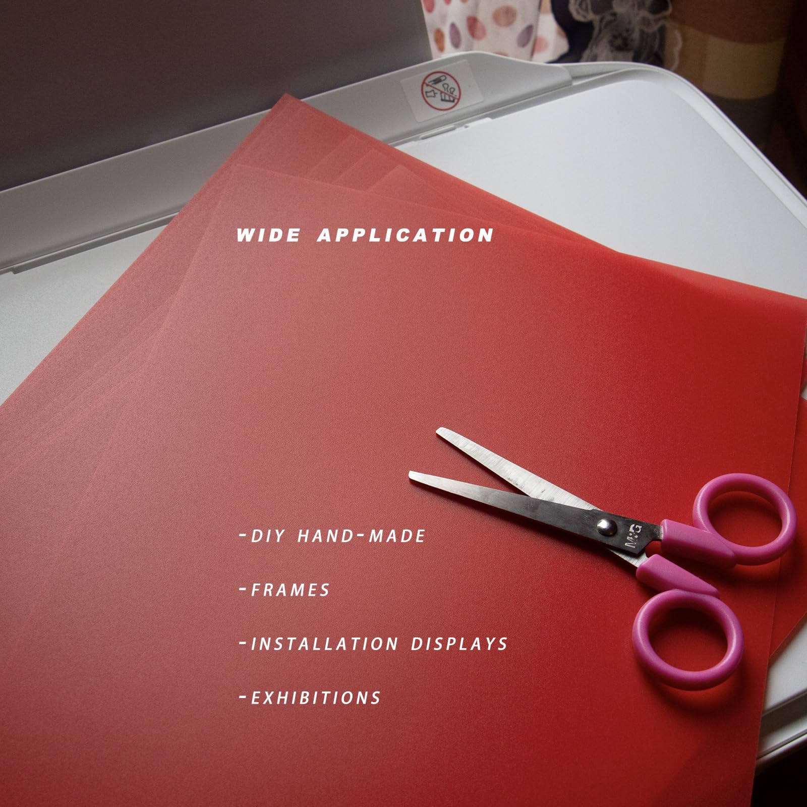 Red PVC Sheets - A4 Size, 0.5mm Thick -3