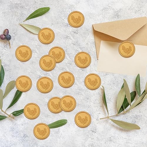 Miniatura 7 de 50 calcomanías para sello de cera, autoadhesivas, para sobres de invitación de boda con 1 pinza negra (50)