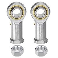 Vista 7 de uxcell PHSB8 - 2 rodamientos de extremo de varilla hembra de 1/2 pulgada y rosca izquierda de 1/2-20, extremos de varilla de junta autolubricantes