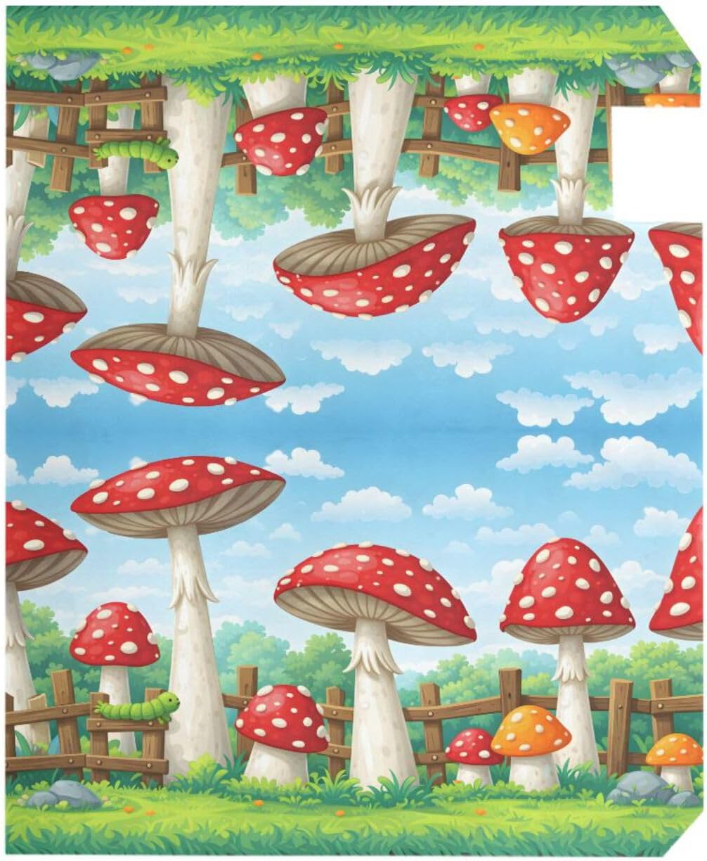 WOOR Mushroom Magnetic Mailbox Cover MailWraps Garden Yard Home Decor for Outside Standard Size-18"x 20.8"