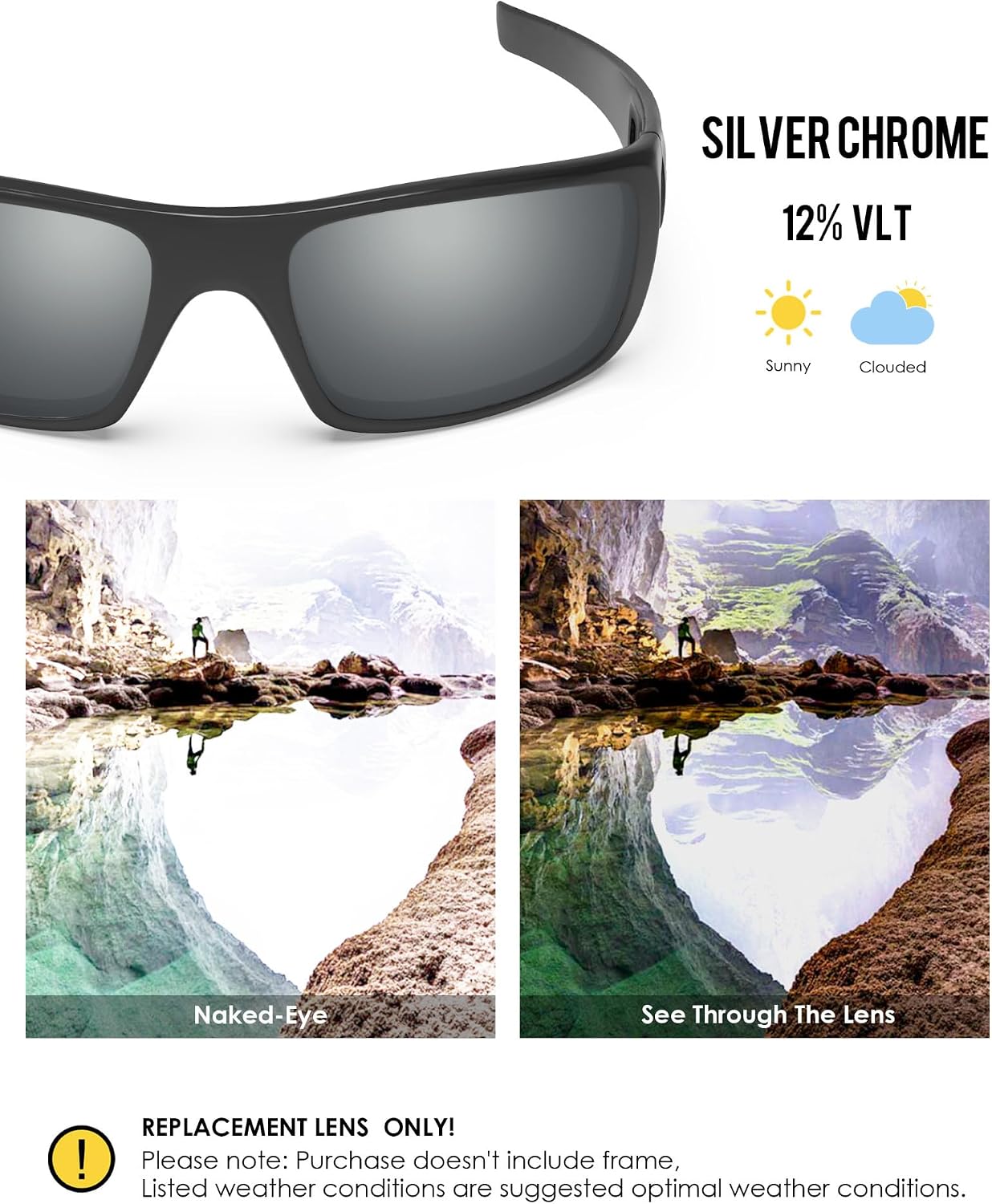 BLAZERBUCK Anti-salt Polarized Replacement Lenses for Oakley Crankshaft OO9239 Sunglass