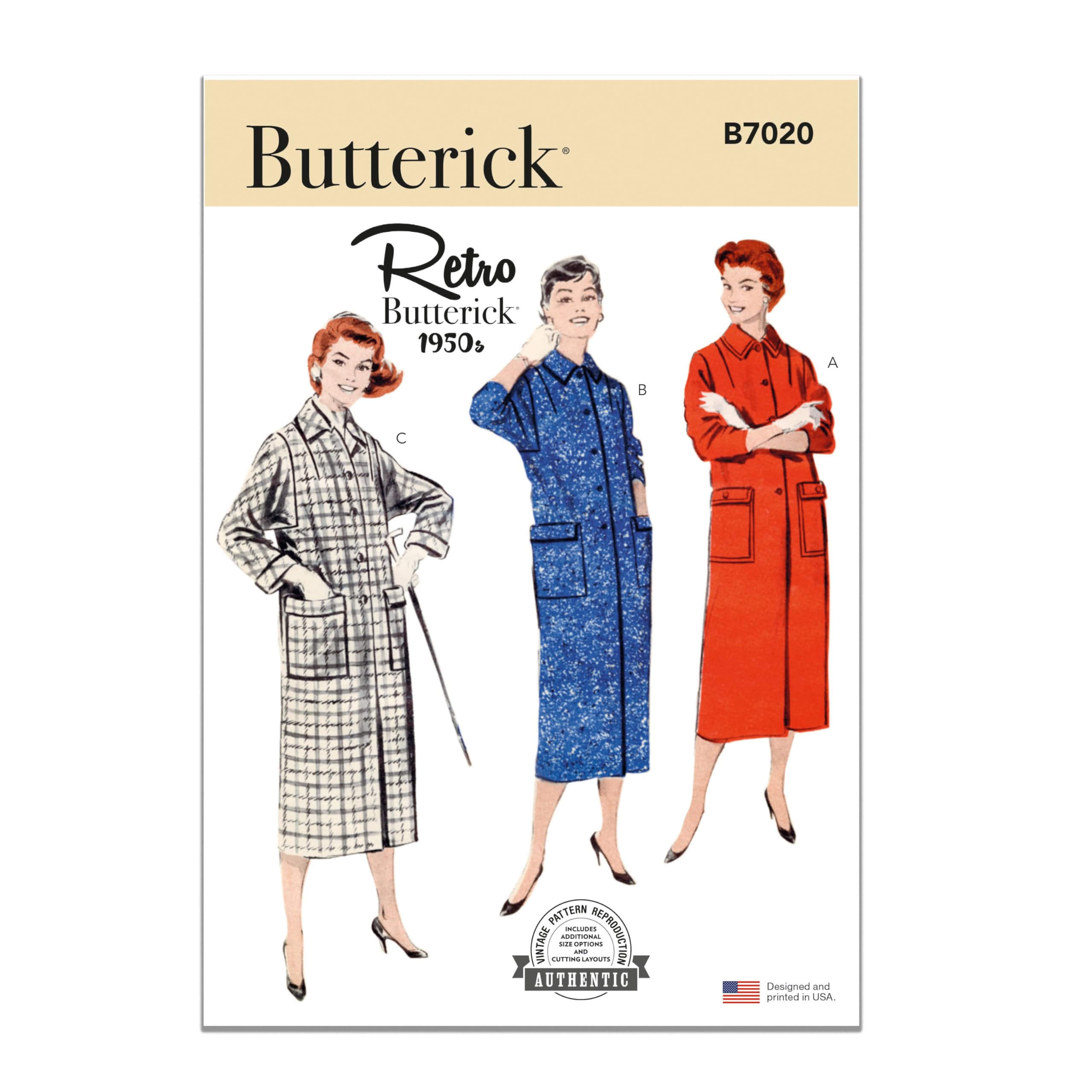 Minerva Sewing Pattern 7020 Butterick Butterick-7020-Y5